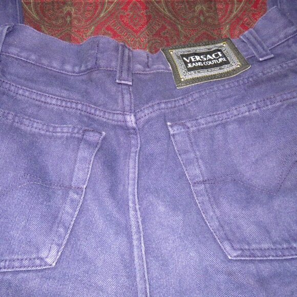 Versace Jeans Couture Straight Leg Blue Denim Jeans Pants 33 47 Plus Size - Picture 5 of 8